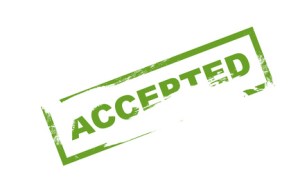 Accepted grunge stamp